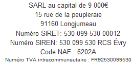 Coordonnées légales d’Archipel Web (raison sociale, adresse, SIRET, TVA)